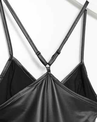 Camisole leather dress
