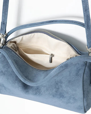2-Way Suede Mini Handbag Boston Bag