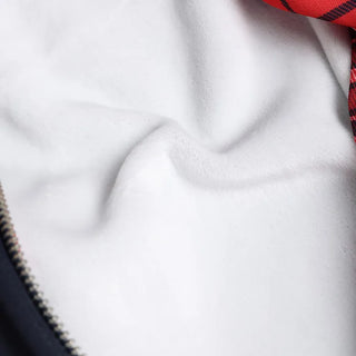 Checked layered hooded zip-up
