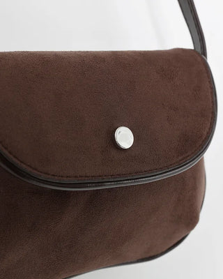 Suede shoulder bag