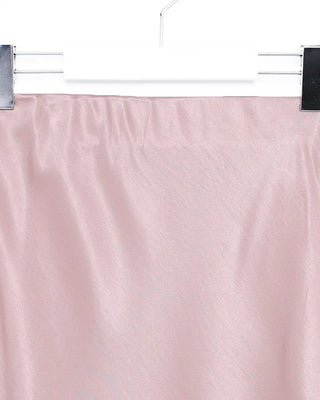 Silk elastic waist long skirt