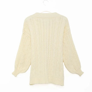 Cable Rib Hem Oversized Knit