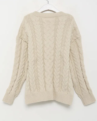 Cable knit sweater