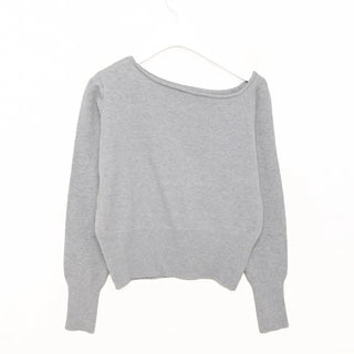Asymmetrical Off-Shoulder Knit