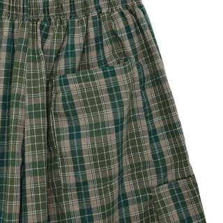 Tartan check cargo shorts