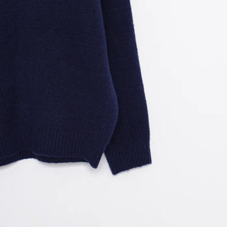 Drop Shoulder Oversized Round Knit