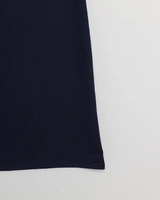 Wide-waisted ribbed easy maxi skirt