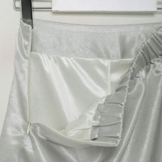 Satin mini skirt