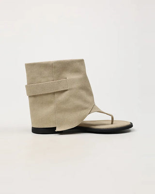 Thong belt ankle boots