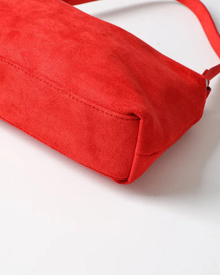 Suede shoulder bag
