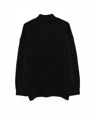 Henley neck wool knit