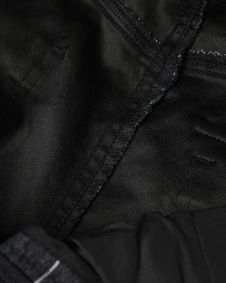 (Unisex) Hammer Loop Pinstripe Black Denim Pants
