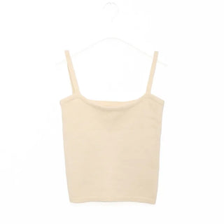 Sleeveless layered cropped knit