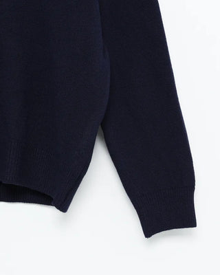 (Unisex) V-neck raglan high-gauge knit