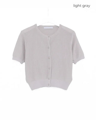 Round Summer Short-Sleeve Cardigan