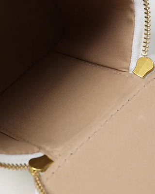 Gold Point Quilted Mini Vanity Bag