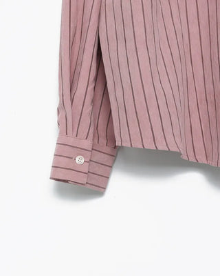 Drop-shoulder double pinstripe shirt