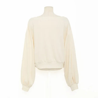 Cropped off-shoulder sweatshirt