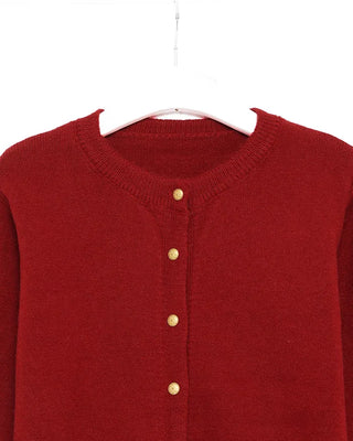 Gold button detail knit cardigan