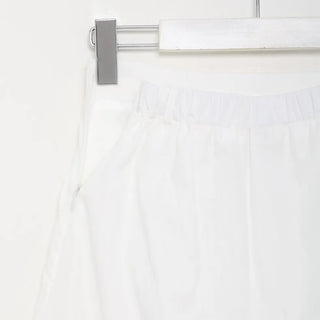 Center Cross Nylon Long Skirt