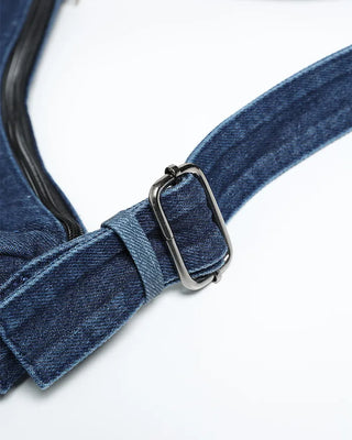 2-Pocket Denim Shoulder Bag