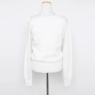 Strap-unbalanced shoulder knit