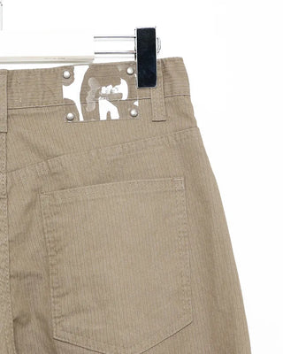 Pinstripe Wide Cotton Pants