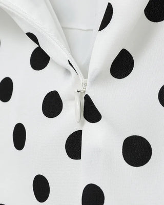 Polka Dot Frill Midi Skirt
