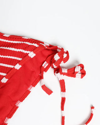Bordered string bikini