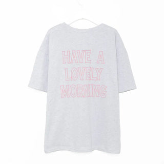 Back lettering point short-sleeved T-shirt