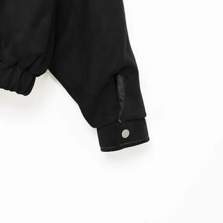 Stitched suede jacket