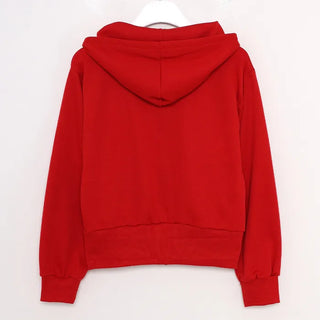 2-way cropped hoodie zip-up