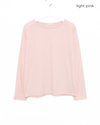 Round neck simple long T-shirt
