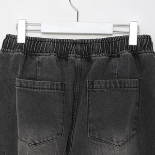 (Unisex) Banding Washed Denim Pants