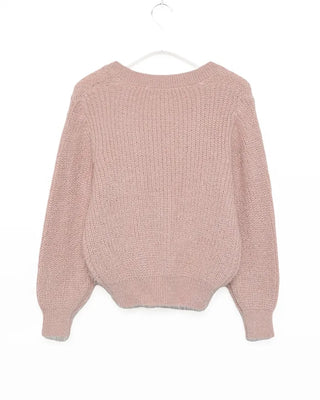 Angora V-neck cardigan