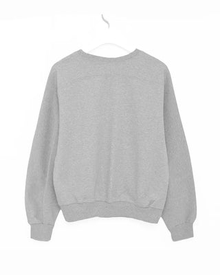 Round neck sleeve piping sweatshirt