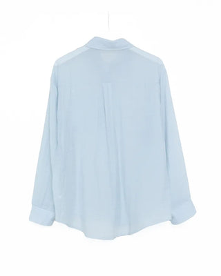 Round hem sheer loose shirt