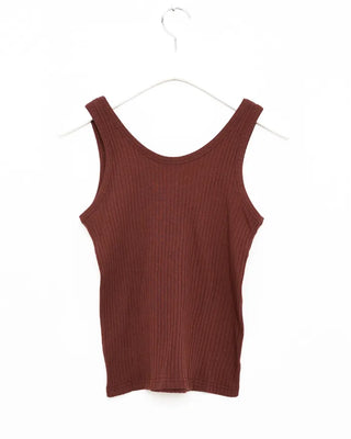 U-neck ribbed tank top