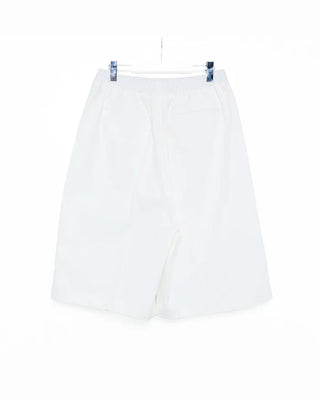 Cotton elastic waist Bermuda shorts