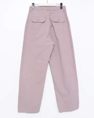 Back flap pocket cotton wide pants