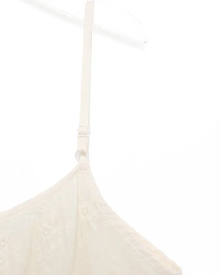 Flower Point Cotton Camisole Top