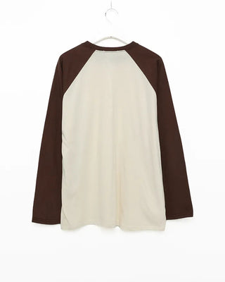 Color Block Raglan Long T-Shirt