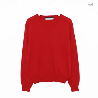 Light cashmere V-neck knitwear