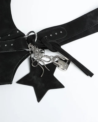 Star Keyring Set Leather Shoulder Bag