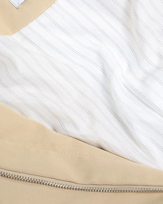 High-neck trench half coat