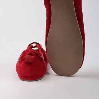 Satin suede Mary Jane shoes
