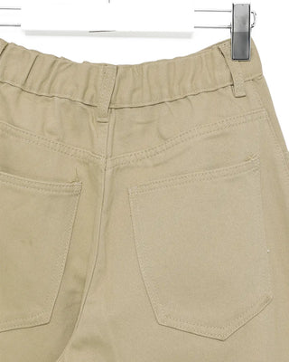 Wide-seam cotton pants