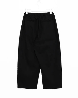 Cotton pintuck wide-leg pants