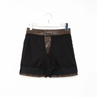 Belt set mini leather skirt