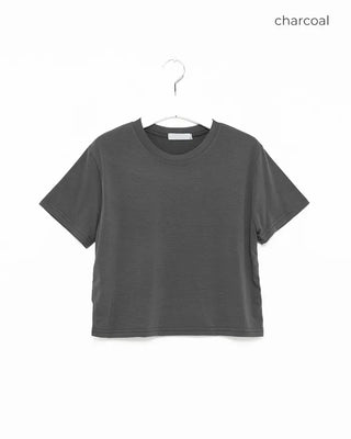 Basic semi-cropped T-shirt